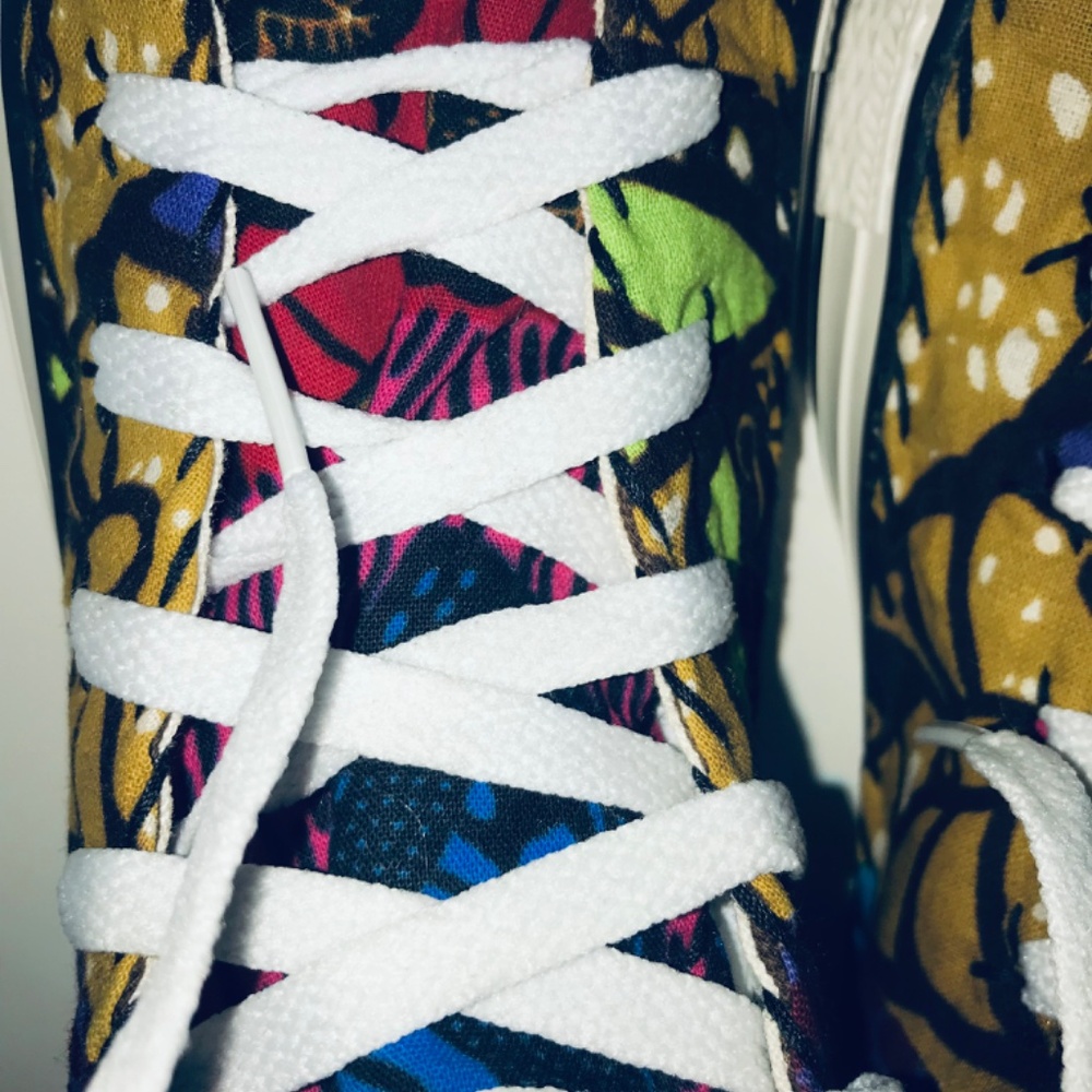 Converse Chuck Taylor All Star African Kente Cloth Sneakers Women’s 7.5 BHM - Picture 7 of 11